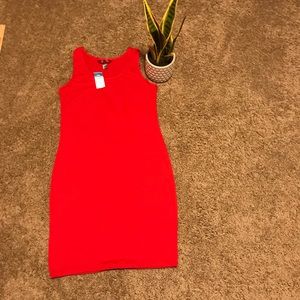 Stretchy red dress